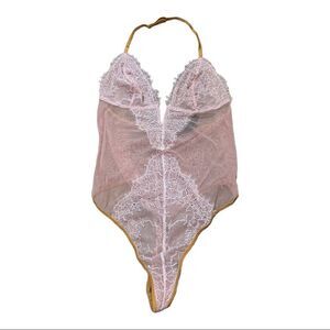 Victoria’s Secret lace lingerie with G string back and halter top size medium